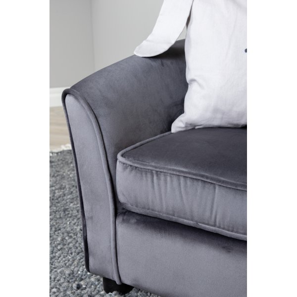 Moon barnesofa - Grå fløyel Moon barnesofa - Grå fløyel