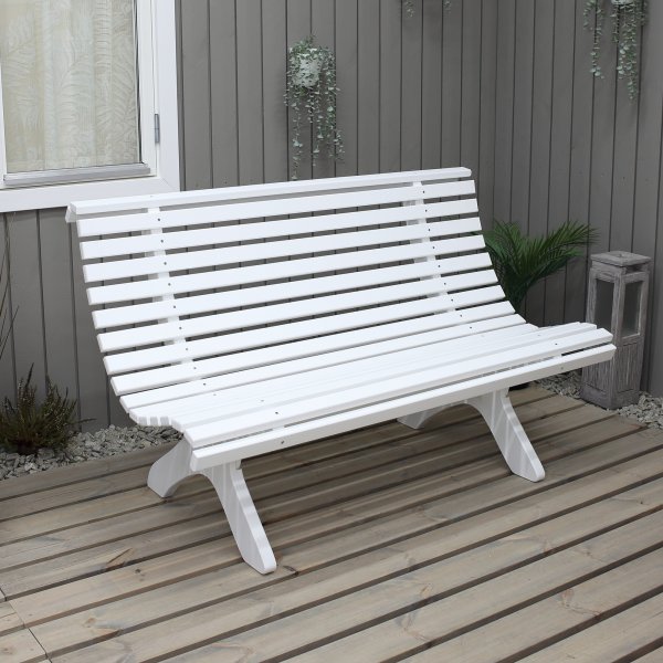 3-seters benk Lillesand - Hvit