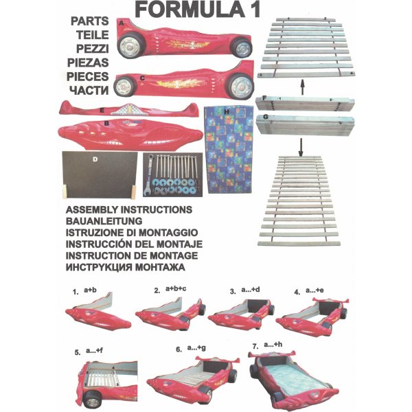 F-1 bil Philips barneseng - Alle farger! F-1 bil Philips barneseng - Alle farger!