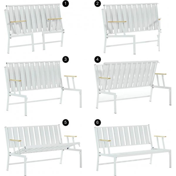 Lotus 2-seters utesofa - Hvit/grønn + Flekkfjerner for møbler Lotus 2-seters utesofa - Hvit/grønn + Flekkfjerner for møbler