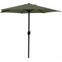 Fj�llbacka parasoll i m�rkegr�nn - �300 cm + Rengj?ringsmiddel for utem?bler