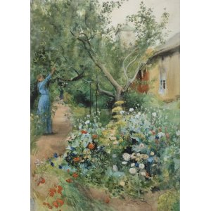 Blomsterveggheng 90 x 136 cm - Grnn