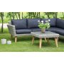 Almbro utembelgruppe hjrnesofa med bord - Whitewash kunstrotting
