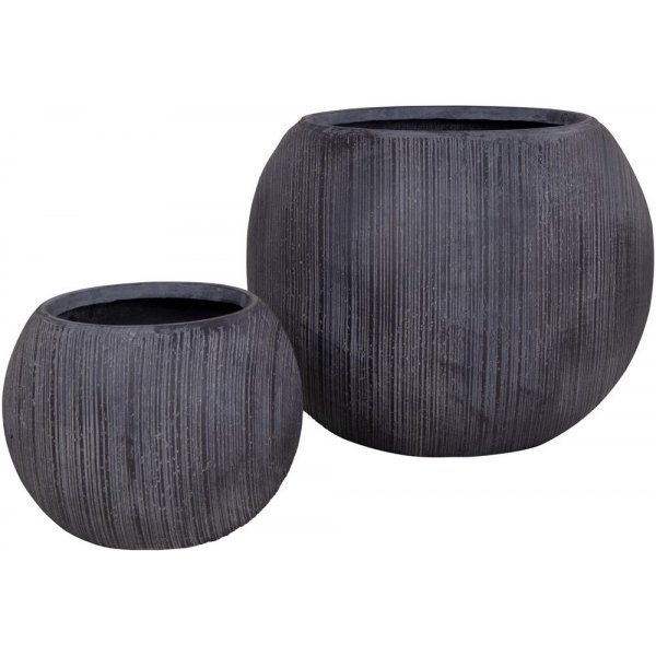 Nelson potter - Grå - 2 stk Nelson potter - Grå - 2 stk