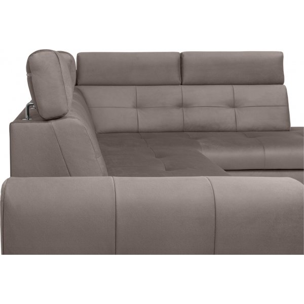 Matras hjørnesovesofa med åpen ende høyre - Grå Matras hjørnesovesofa med åpen ende høyre - Grå