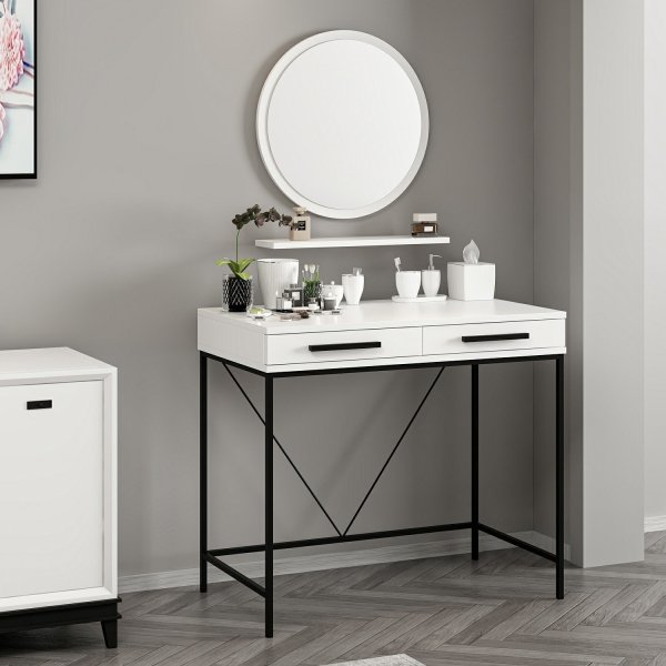 Sane sminkebord 90 x 45 cm - Hvit Sane sminkebord 90 x 45 cm - Hvit