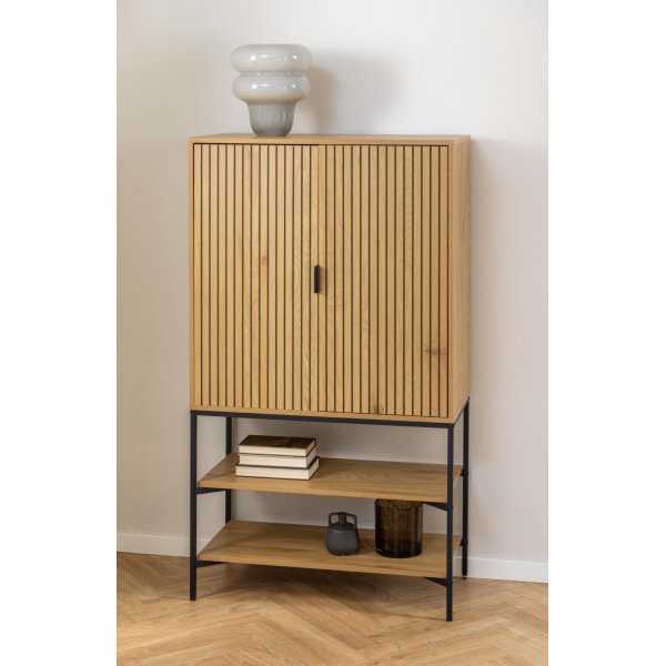 Jaipur skap - Natur/matt sort