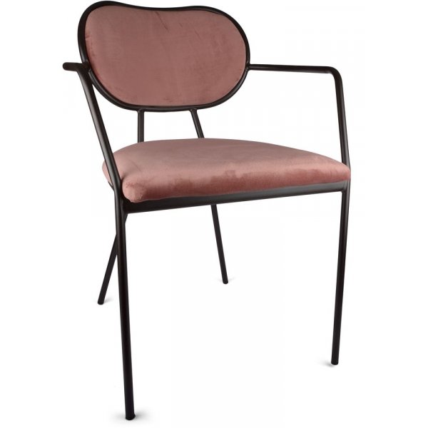 Stol Ludvig - Svart/rosa