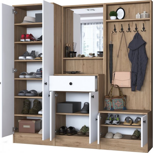 Mendy hallmbler 180 cm - Valntt/hvit