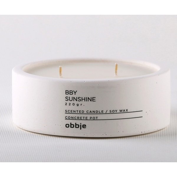 Bby Sunshine duftlys lav - Hvit Bby Sunshine duftlys lav - Hvit