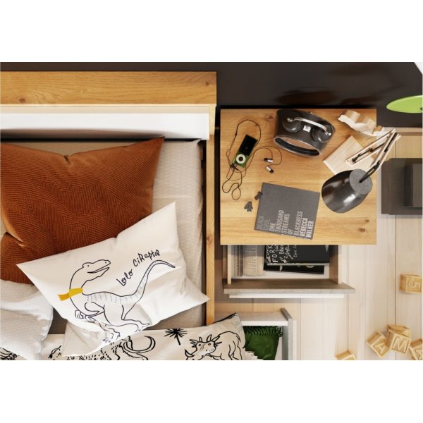 Plano nattbord - Nash eik/gr�