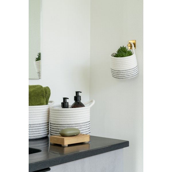 Kurvsett med 3 - Hvit/grå Kurvsett med 3 - Hvit/grå