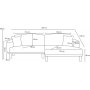Reims divansofa hyre - Brun