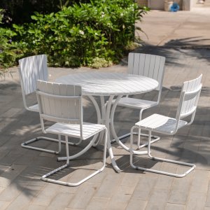 Holmsund spisebord med 4 stoler - Hvit Holmsund spisebord med 4 stoler - Hvit