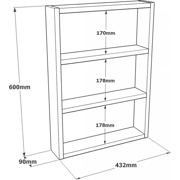 Pera vegghylle - Hvit marmoreffekt
