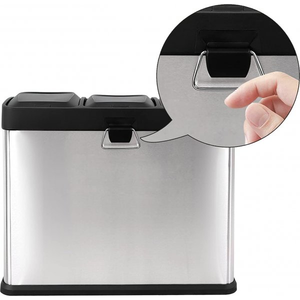 Maiken avfallsbeholder 54 l - Slv/sort