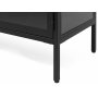 Toddy svart metallskap med glassdrer H190 cm