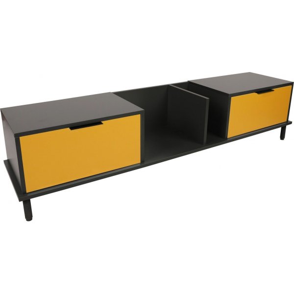 Ibiza mediebenk - Gul/antrasitt