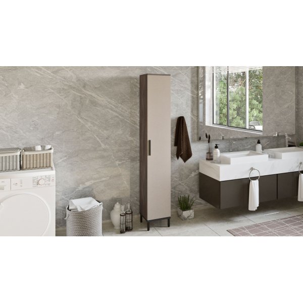 Vogue skap 3 - Brun/antrasitt