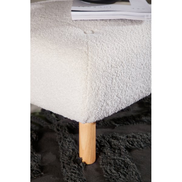 Salina puff - Hvit teddy