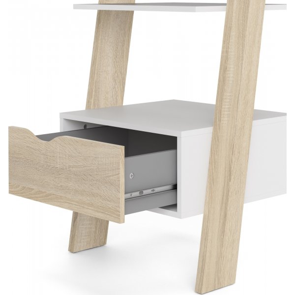 Oslo trinnhylle - Hvit/eik