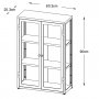 Toddy svart veggskap med dobbel dr H90 cm