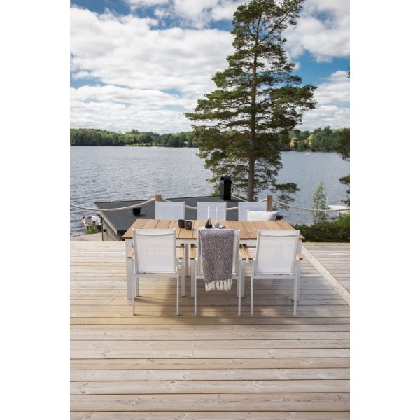 Mexico spisebord 210 x 100 cm - Natur/Hvit Mexico spisebord 210 x 100 cm - Natur/Hvit