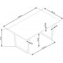 Gentofte spisebord 160 cm - Eik/sort