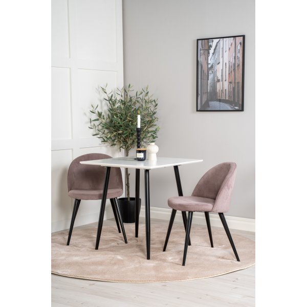 Alice spisestol - Rosa kordflyel