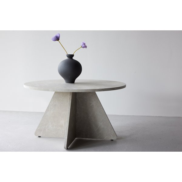 Salongbord Bootcut �80 cm - beige marmorm�nster