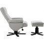 Duva recliner lenestol med fotskammel - Grtt stoff + Tekstilrens for mbler