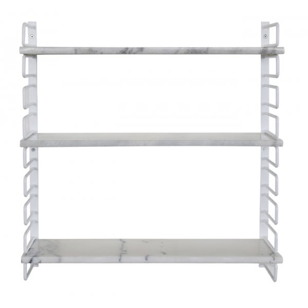 Ester vegghylle - Lys marmor / Hvit Ester vegghylle - Lys marmor / Hvit