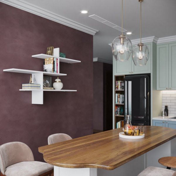 Leono vegghylle - Hvit Leono vegghylle - Hvit