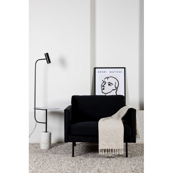 Eden lenestol - Svart flyel