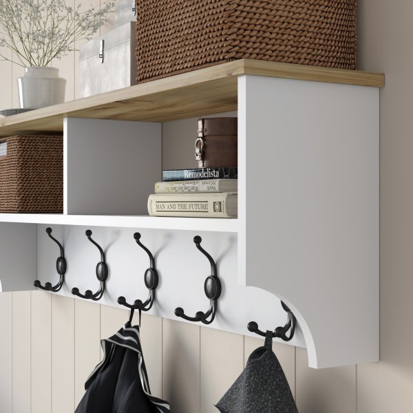 Peto kleshenger - Hvit/eik Peto kleshenger - Hvit/eik