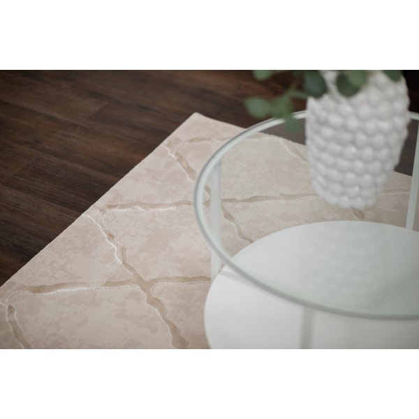 Karat Rhombus maskinvevd teppe Natural