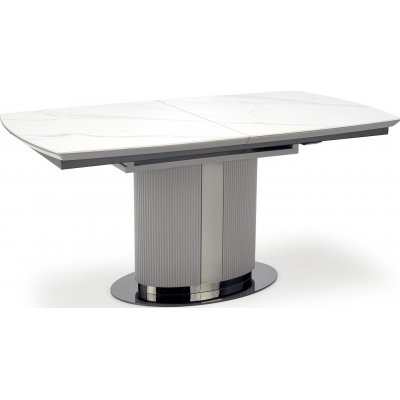 Dancan spisebord 160-220 x 90 cm - Hvit marmor/gr