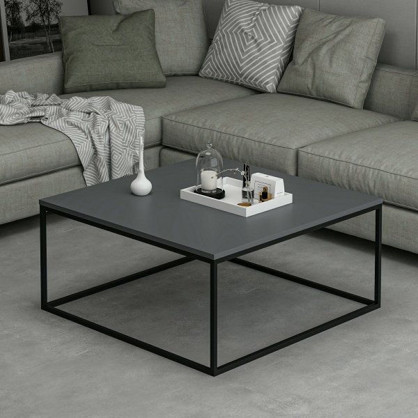 Loni salongbord 90 x 90 cm - Antrasitt Loni salongbord 90 x 90 cm - Antrasitt