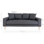 Lido 2,5-seters sofa - Mrkegr