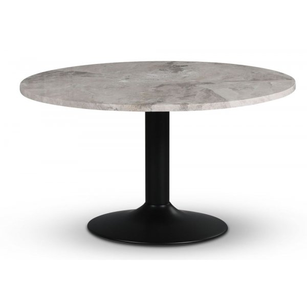 Empire spisebord - Slv Diana marmor / Svart trompetfot