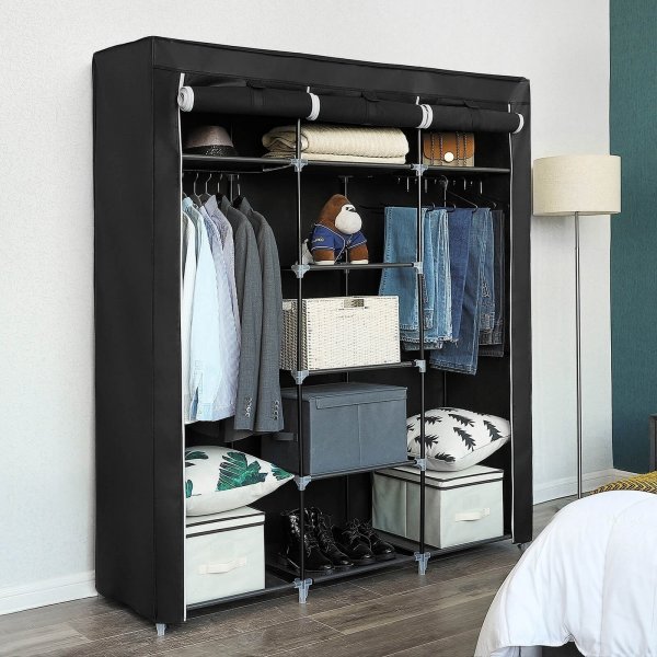 Katerina garderobe 150 x 175 cm - Sort Katerina garderobe 150 x 175 cm - Sort