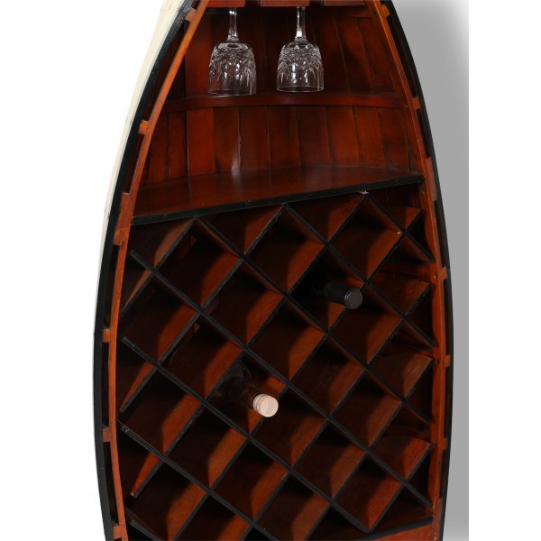 Marint vinstativ av en b�t - Hvit