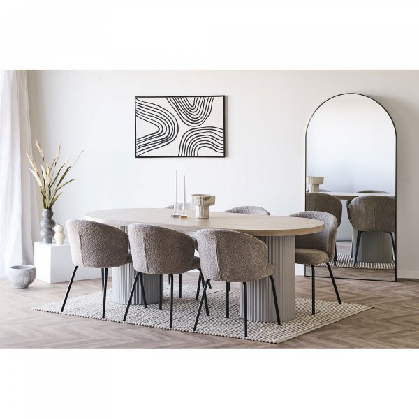 Safira spisestuestol - Beige boucl