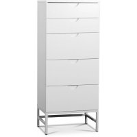 Lennox kommode 5 skuffer - Hvit Lennox kommode 5 skuffer - Hvit