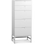 Lennox kommode 5 skuffer - Hvit