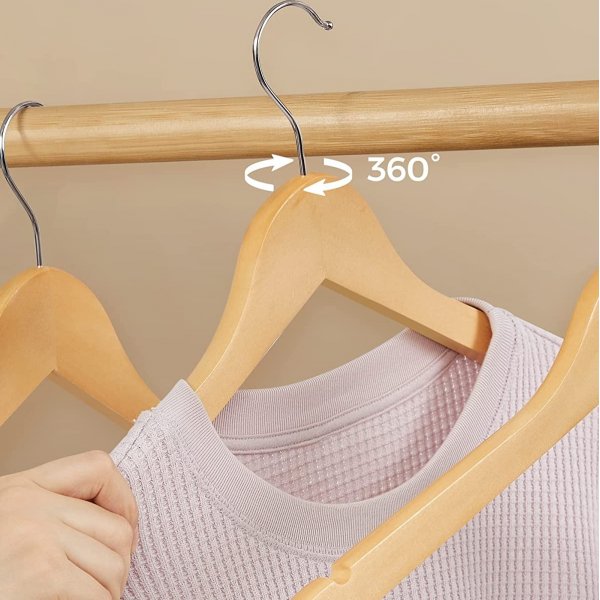 Kleshenger, tre, 44,5 cm, 30-pakning - Beige Kleshenger, tre, 44,5 cm, 30-pakning - Beige