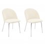 Plaza velvet stol - Beige / Krom + Mbelftter