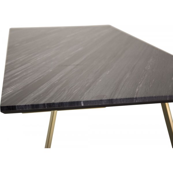 Spisebord Duffy 200 cm - Matt Messing / Marmor Spisebord Duffy 200 cm - Matt Messing / Marmor