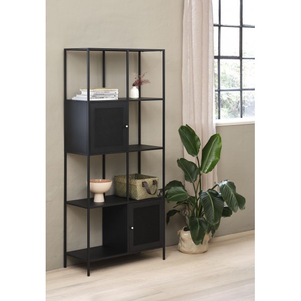 Billy svart metall bokhylle - 180x80 cm Billy svart metall bokhylle - 180x80 cm