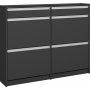 Skyline skoskap 123,5 x 24,2 x 98,5 cm - Svart